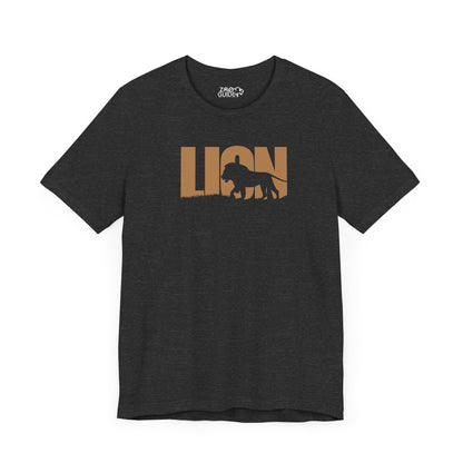 Gold LION Adult Unisex Tee Shirt by Zoo Guide™