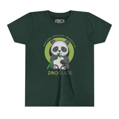 Panda Eating Bamboo in Zoo Guide™ Waypoint Icon Youth Tee Shirt by Zoo Guide™