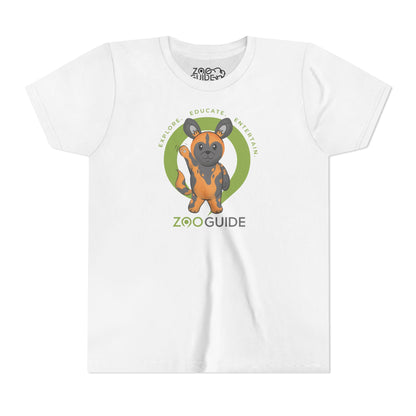 African Painted Dog Waving in Zoo Guide™ Waypoint Icon Youth Tee Shirt by Zoo Guide™