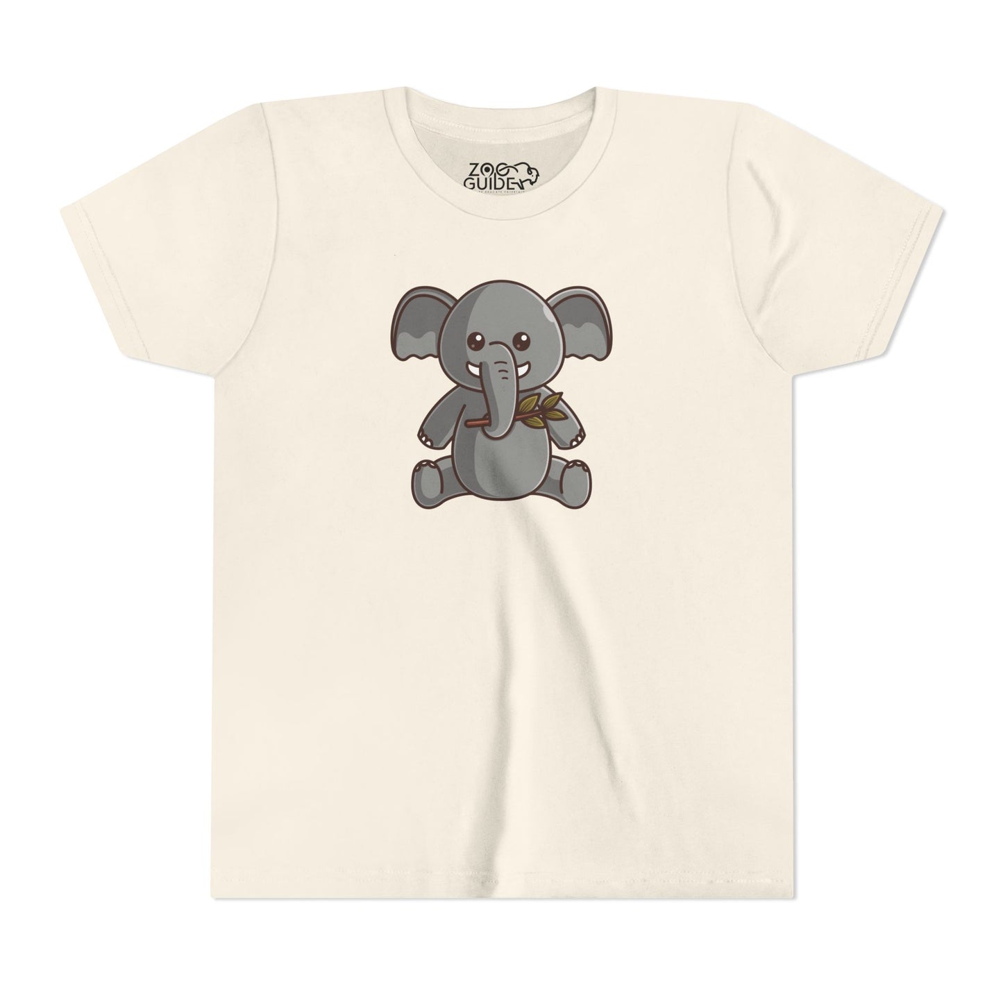 African Elephant Kawaii Style Youth Tee Shirt by Zoo Guide™