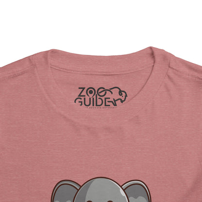 African Elephant Kawaii Style Toddler Tee Shirt by Zoo Guide™