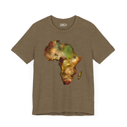 Africa Map Adult Unisex Tee Shirt by Zoo Guide™