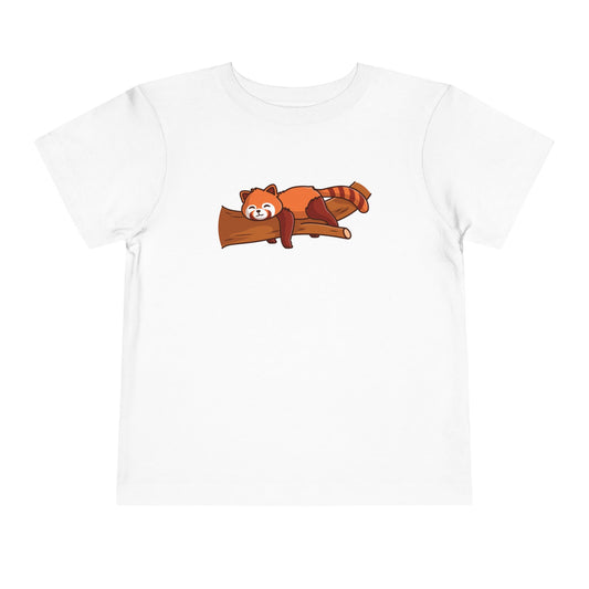 Red Panda Sleeping Kawaii Style Toddler Tee Shirt by Zoo Guide™