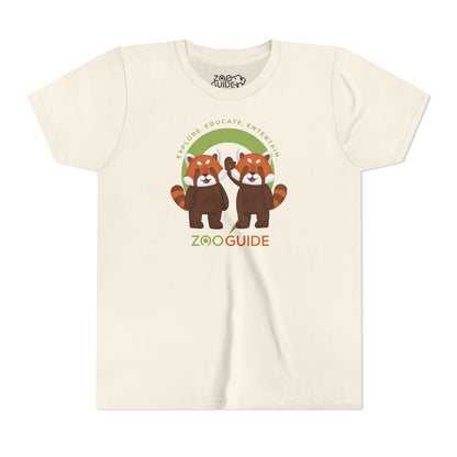 Red Panda Pals in Zoo Guide™ Waypoint Icon Youth Tee Shirt by Zoo Guide™