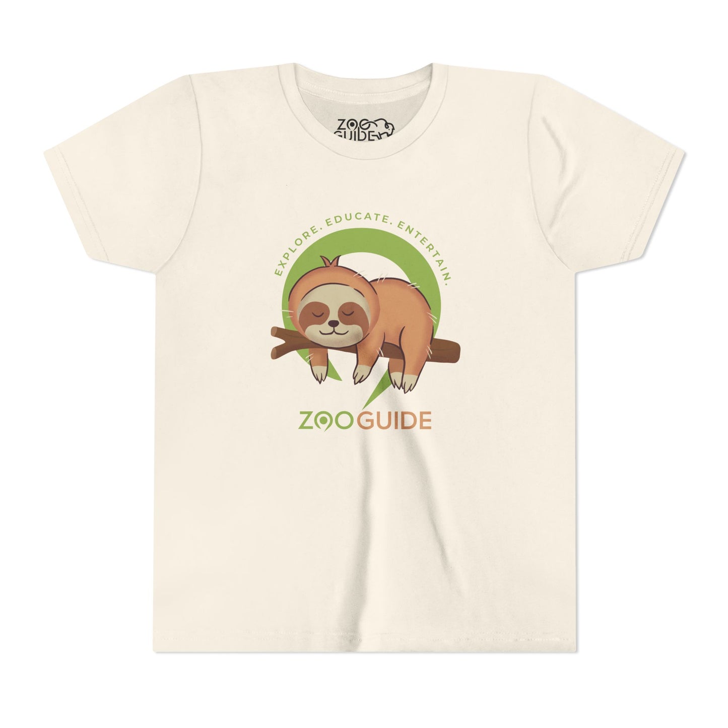 Sleeping Sloth in Zoo Guide™ Waypoint Icon Youth Tee Shirt by Zoo Guide™