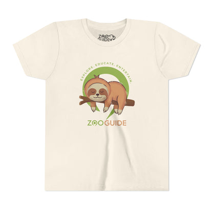 Sleeping Sloth in Zoo Guide™ Waypoint Icon Youth Tee Shirt by Zoo Guide™