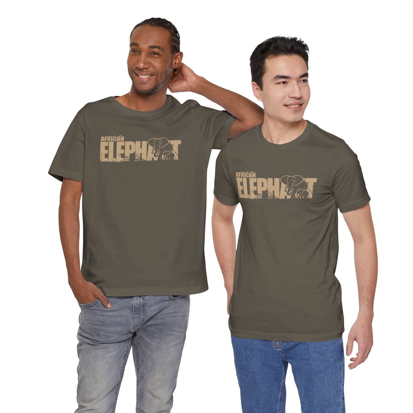 AFRICAN ELEPHANT Adult Unisex Tee Shirt by Zoo Guide™