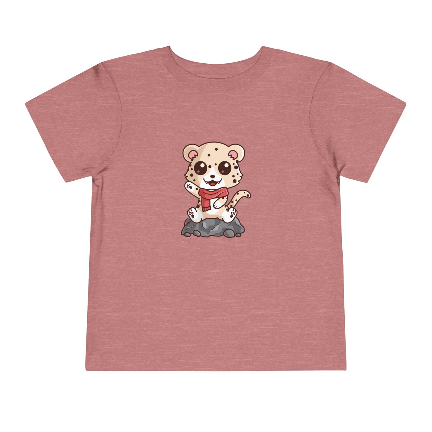 Snow Leopard Kawaii Style Toddler Tee Shirt by Zoo Guide™