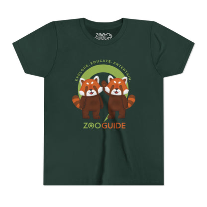 Red Panda Pals in Zoo Guide™ Waypoint Icon Youth Tee Shirt by Zoo Guide™