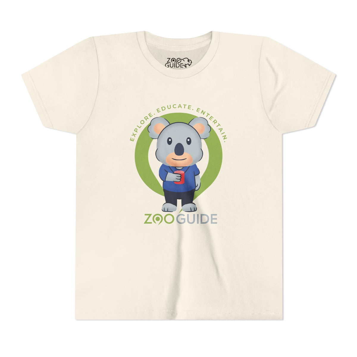 Koala with Cup in Zoo Guide™ Waypoint Icon Youth Tee Shirt by Zoo Guide™