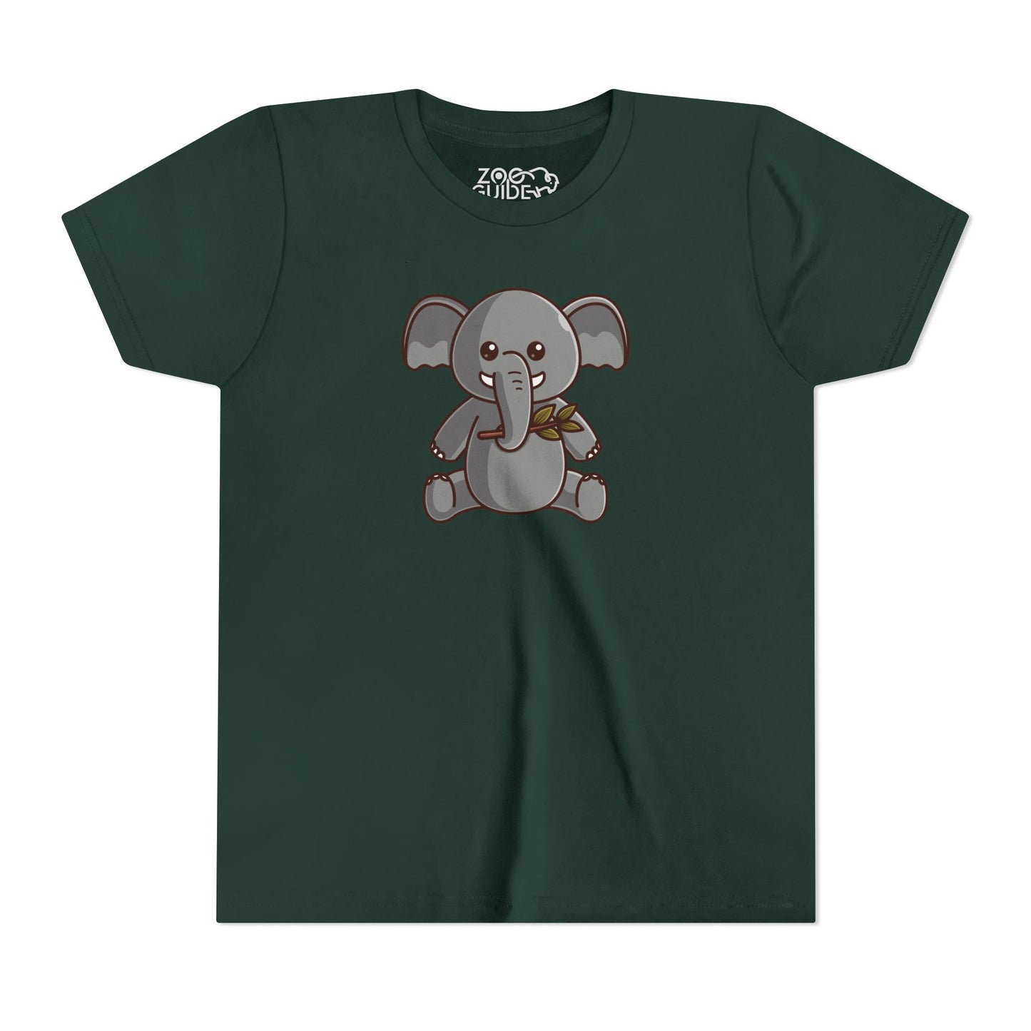 African Elephant Kawaii Style Youth Tee Shirt by Zoo Guide™