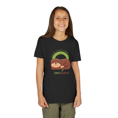 Asian Small Clawed Otter Sleepin' in Zoo Guide™ Waypoint Icon Youth Tee Shirt by Zoo Guide™