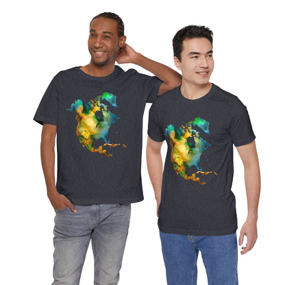 North America Map Adult Unisex Tee Shirt by Zoo Guide™