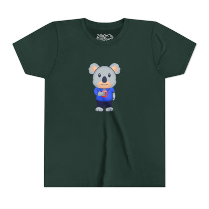 Koala with Cup Youth Tee Shirt by Zoo Guide™