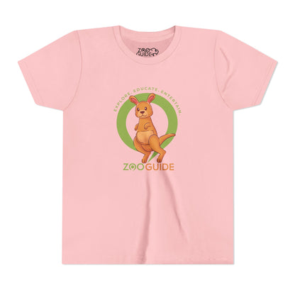 Red Kangaroo in Zoo Guide™ Waypoint Icon Youth Tee Shirt by Zoo Guide™