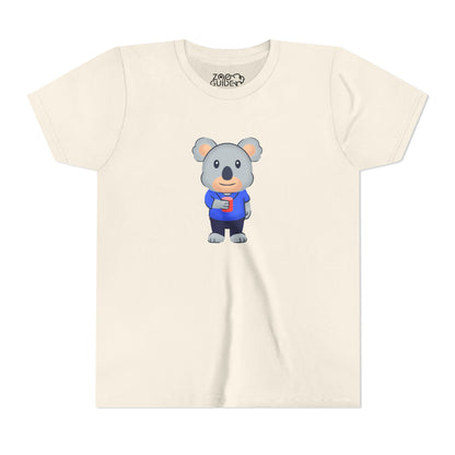 Koala with Cup Youth Tee Shirt by Zoo Guide™