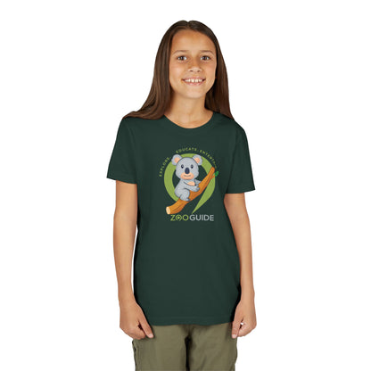 Koala on Branch in Zoo Guide™ Waypoint Icon Youth Tee Shirt by Zoo Guide™