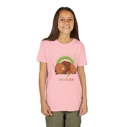 Bison Sleeping in Zoo Guide™ Waypoint Icon Youth Tee Shirt by Zoo Guide™